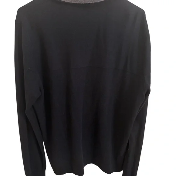 The North Face Men’s Medium Quarter Zip Fleece Pullover Black Gray Outdoor - Picture 2 of 3